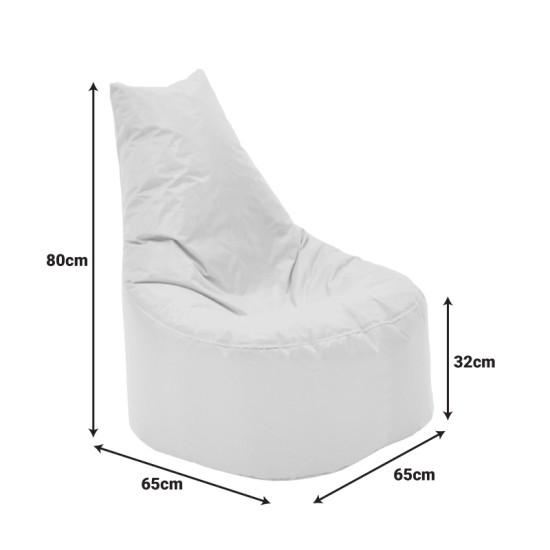 Πουφ πολυθρόνα Norm PRO  αδιάβροχο μπεζ 65x65x80εκ
