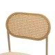 Καρέκλα James  στοιβαζόμενη pe rattan ύφασμα μπεζ-μέταλλο φυσικό