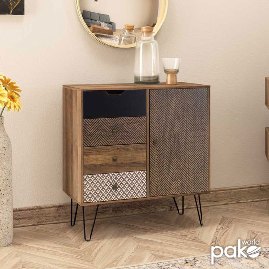 Συρταριέρα Boho με συρτάρια-ντουλάπι καρυδί μεταλλικά πόδια 79,5x39,5x86εκ Συρταριέρα Boho με συρτάρια-ντουλάπι καρυδί μεταλλικά πόδια 79,5x39,5x86εκ