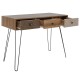 Κονσόλα Boho καρυδί με μεταλλικά πόδια 100x50,5x74,5εκ Κονσόλα Boho καρυδί με μεταλλικά πόδια 100x50,5x74,5εκ