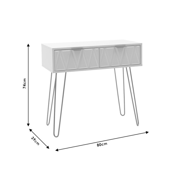 Κονσόλα Isla  χρώμα λευκό painting-χρυσό 80x39x74εκ Model: 066-000008