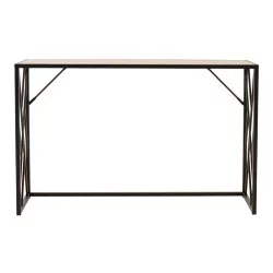 Κονσόλα Ivy  χρώμα καρυδί-μαύρο 120x35x75εκ