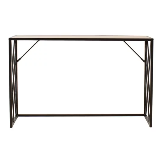 Κονσόλα Ivy  χρώμα καρυδί-μαύρο 120x35x75εκ
