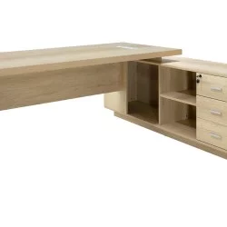 Γραφείο εργασίας αναστρέψιμο επαγγελματικό Amazon  σε φυσική απόχρωση 200x170x75εκ