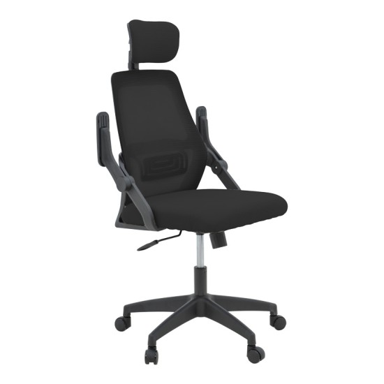 Καρέκλα γραφείου Peja mesh ύφασμα μαύρο 58x60x107-117εκ Καρέκλα γραφείου Peja mesh ύφασμα μαύρο 58x60x107-117εκ