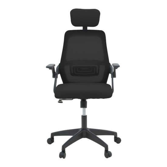 Καρέκλα γραφείου Peja mesh ύφασμα μαύρο 58x60x107-117εκ Καρέκλα γραφείου Peja mesh ύφασμα μαύρο 58x60x107-117εκ