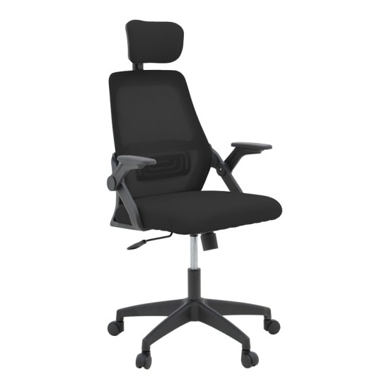 Καρέκλα γραφείου Peja mesh ύφασμα μαύρο 58x60x107-117εκ Καρέκλα γραφείου Peja mesh ύφασμα μαύρο 58x60x107-117εκ
