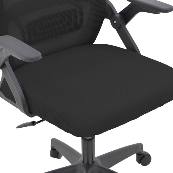Καρέκλα γραφείου Peja mesh ύφασμα μαύρο 58x60x107-117εκ Καρέκλα γραφείου Peja mesh ύφασμα μαύρο 58x60x107-117εκ