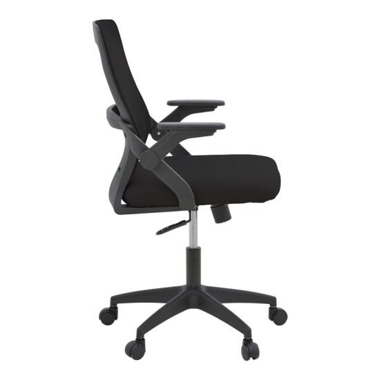 Καρέκλα γραφείου Reji mesh ύφασμα μαύρο 58x60x89-99εκ Καρέκλα γραφείου Reji mesh ύφασμα μαύρο 58x60x89-99εκ