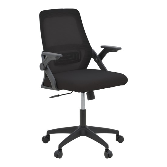 Καρέκλα γραφείου Reji mesh ύφασμα μαύρο 58x60x89-99εκ Καρέκλα γραφείου Reji mesh ύφασμα μαύρο 58x60x89-99εκ