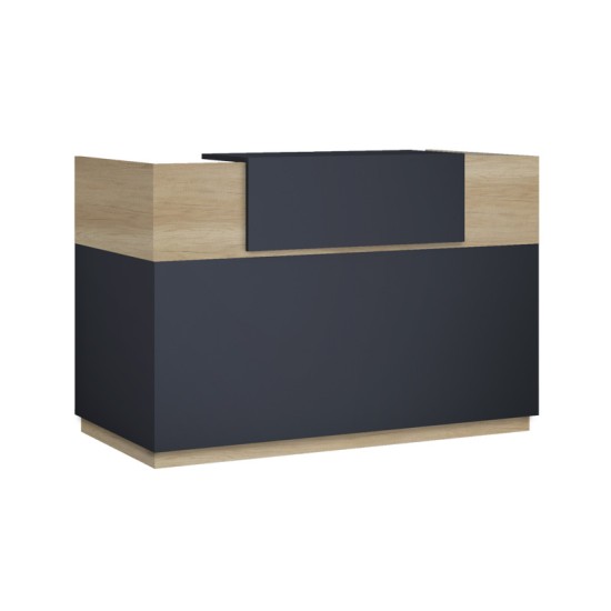 Γραφείο reception Lotus σε χρώμα φυσικό - ανθρακί 140x70x110εκ Γραφείο reception Lotus σε χρώμα φυσικό - ανθρακί 140x70x110εκ