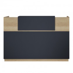 Γραφείο reception Lotus  σε χρώμα φυσικό - ανθρακί 200x70x110εκ
