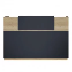 Γραφείο reception Lotus  σε χρώμα φυσικό - ανθρακί 200x70x110εκ