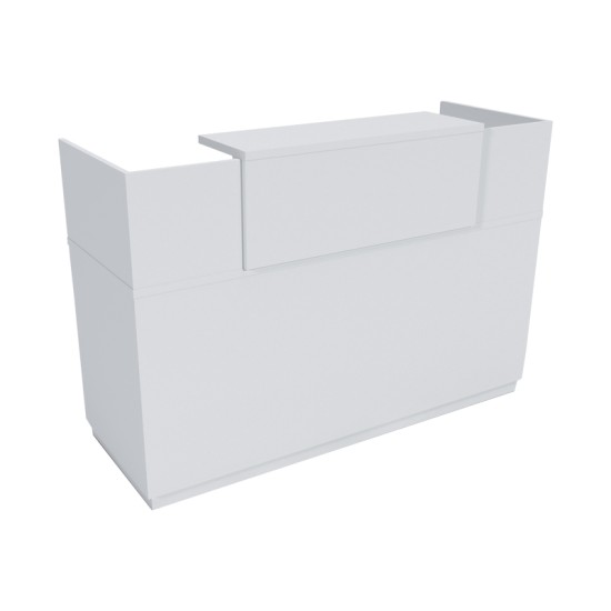 Γραφείο reception Lotus  σε λευκή απόχρωση  140x70x110εκ