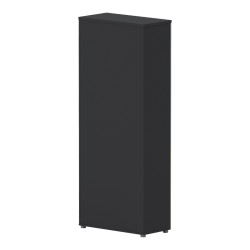 Ντουλάπα γραφείου επαγγελματική με γυάλινες πόρτες Lotus  σε φυσική-ανθρακί απόχρωση 80x40x200εκ