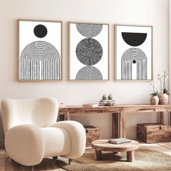 Πίνακας σε καμβά Serchie  τρίπτυχος με ψηφιακή εκτύπωση 30x3x40εκ