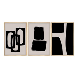 Πίνακας σε καμβά Blacky  τρίπτυχος με ψηφιακή εκτύπωση 50x2x35εκ