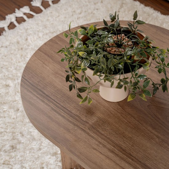 Τραπέζι σαλονιού Tabletod  σε καρυδί απόχρωση 119x60x40εκ