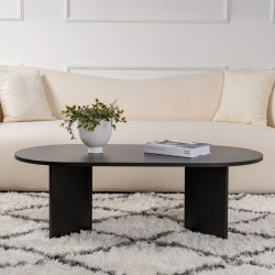 Τραπέζι σαλονιού Tabletod  σε μαύρη απόχρωση 119x60x40εκ