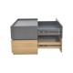 Κομοδίνο Sonlen mdf σε sonoma-ανθρακί απόχρωση 60x40x44.5εκ Κομοδίνο Sonlen mdf σε sonoma-ανθρακί απόχρωση 60x40x44.5εκ