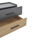 Κομοδίνο Sonlen mdf σε sonoma-ανθρακί απόχρωση 60x40x44.5εκ Κομοδίνο Sonlen mdf σε sonoma-ανθρακί απόχρωση 60x40x44.5εκ