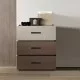 Κομοδίνο Sonlen  mdf σε καρυδί-μπεζ απόχρωση 60x40x66εκ