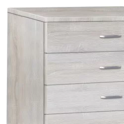 Συρταριέρα Gioko  με 5 συρτάρια σε φυσική απόχρωση 80x40x100εκ