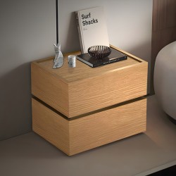 Κομοδίνο Sonlen  mdf σε oak απόχρωση 60x40x44.5εκ