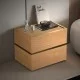 Κομοδίνο Sonlen  mdf σε oak απόχρωση 60x40x44.5εκ