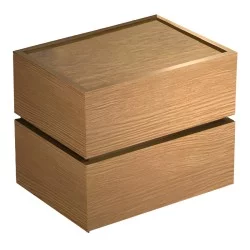 Κομοδίνο Sonlen  mdf σε oak απόχρωση 60x40x44.5εκ