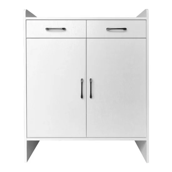 Παπουτσοθήκη Gazen  12 ζεύγων με συρτάρια σε λευκή απόχρωση 80x33x100εκ