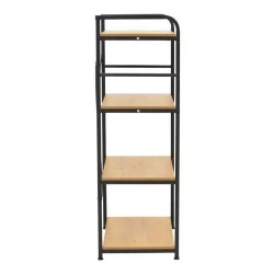 Ραφιέρα επιδαπέδια Depo  μέταλλο μαύρο-mdf σε oak απόχρωση 60x40x120εκ