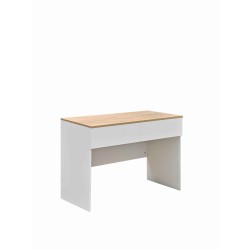 Γραφείο εργασίας Beleton  με συρτάρια mdf σε oak με λευκή απόχρωση 100x50x75εκ