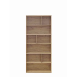 Βιβλιοθήκη Evergin  mdf σε oak απόχρωση 80x30x180εκ