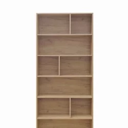Βιβλιοθήκη Evergin  mdf σε oak απόχρωση 80x30x180εκ
