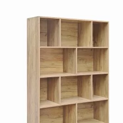 Βιβλιοθήκη Evergin  mdf σε oak απόχρωση 100x30x135εκ