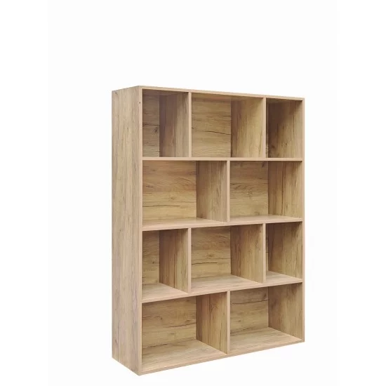 Βιβλιοθήκη Evergin  mdf σε oak απόχρωση 100x30x135εκ