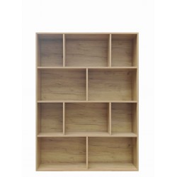 Βιβλιοθήκη Evergin  mdf σε oak απόχρωση 100x30x135εκ
