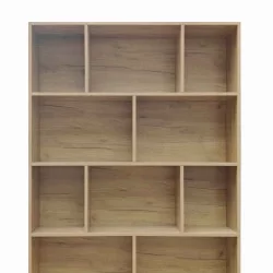 Βιβλιοθήκη Evergin  mdf σε oak απόχρωση 100x30x135εκ