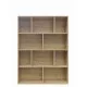 Βιβλιοθήκη Evergin  mdf σε oak απόχρωση 100x30x135εκ