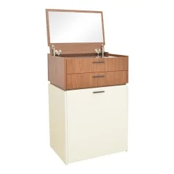 Τουαλέτα κρεβατοκάμαρας Sonlen  σε καρυδί-κρεμ απόχρωση 60x45x130εκ