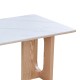 Τραπέζι Benqui  sintered stone-mdf σε λευκό μαρμάρου με βάση σε φυσική απόχρωση 160x90x75εκ