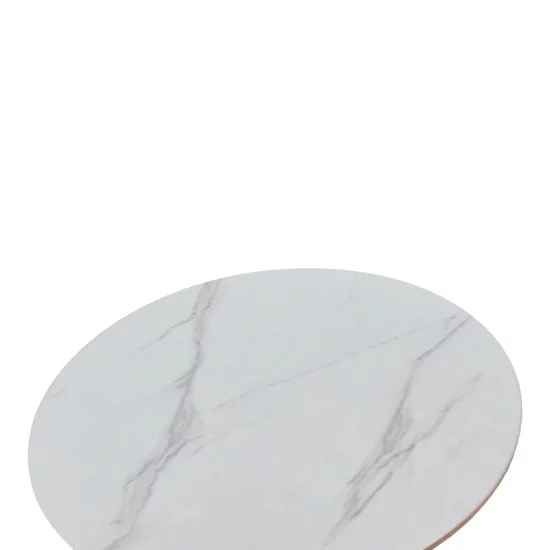 Τραπέζι Balou I  sintered stone σε λευκό μαρμάρου Φ70x74εκ