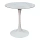 Τραπέζι Balou I  sintered stone σε λευκό μαρμάρου Φ70x74εκ
