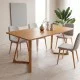 Τραπέζι Pendra  mdf επιφάνεια με πόδι ξύλο μασίφ σε sonoma απόχρωση 150x80x75εκ
