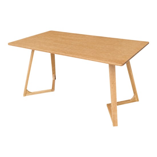 Τραπέζι Pendra  mdf επιφάνεια με πόδι ξύλο μασίφ σε sonoma απόχρωση 150x80x75εκ