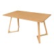 Τραπέζι Pendra  mdf επιφάνεια με πόδι ξύλο μασίφ σε sonoma απόχρωση 150x80x75εκ