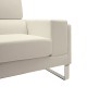 Καναπές Shea  2θέσιος PU ivory-inox 158x80x87εκ