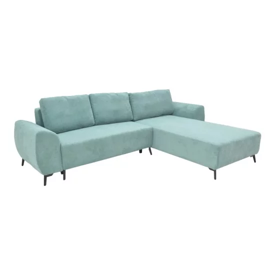 Kαναπές κρεβάτι τριθέσιος αναστρέψιμος Settee ύφασμα με αποθηκευτικό χώρο σε σιέλ απόχρωση 286x204x93εκ Kαναπές κρεβάτι τριθέσιος αναστρέψιμος Settee ύφασμα με αποθηκευτικό χώρο σε σιέλ απόχρωση 286x204x93εκ