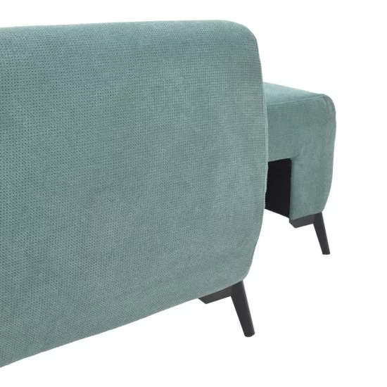 Kαναπές κρεβάτι τριθέσιος αναστρέψιμος Settee ύφασμα με αποθηκευτικό χώρο σε σιέλ απόχρωση 286x204x93εκ Kαναπές κρεβάτι τριθέσιος αναστρέψιμος Settee ύφασμα με αποθηκευτικό χώρο σε σιέλ απόχρωση 286x204x93εκ